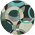 4' Blue and Gray Contemporary Round Wool Area Throw Rug - IMAGE 1