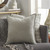 22" Solid Light Haze Gray Contemporary Woven Decorative Throw Pillow - IMAGE 2