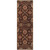 2.5' x 8' Floral Olive Green and Russet Brown Rectangular Wool Area Throw Rug Runner - IMAGE 1