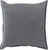 22" Calma Semplicita Charcoal Gray Decorative Square Throw Pillow - IMAGE 1