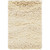 2' x 3' Solid Cream White Hand Woven Rectangular New Zealand Wool Area Throw Rug - IMAGE 1
