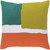 18" Turquoise Blue and Orange Contemporary Square Throw Pillow - IMAGE 1
