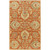 6' x 9' Cornelian Terracotta Red and Brown Hand Tufted Floral Rectangular Wool Area Throw Rug - IMAGE 1