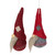 Santa Christmas Gnomes Ornaments - 4" - Burgundy and Red - Set of 2 - IMAGE 2