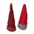Set of 2 Gray and Burgundy Santa Christmas Gnomes Ornaments 4" - IMAGE 3