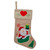 19" Red and Green Santa Claus in Sleigh Embroidered Christmas Stocking - IMAGE 1