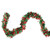 50' x 4" Shiny Green and Red Wide Cut Tinsel Christmas Garland - Unlit - IMAGE 1