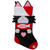 19.5" Black and Red Embroidered Kitty Cat Christmas Stocking - IMAGE 1