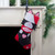 19.5" Black and Red Embroidered Kitty Cat Christmas Stocking - IMAGE 2