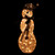 Lighted Snowman Outdoor Christmas Decoration - 43" - White and Gold - Clear Lights - IMAGE 2