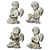 Set of 4 Gray Cherub Angel Outdoor Garden Statues 6.5" - IMAGE 4