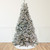 7.5' Pre-Lit Heavily Flocked Medium Pine Artificial Christmas Tree, Clear Lights - IMAGE 2