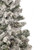4.5' Pre-Lit Flocked Pine Medium Artificial Christmas Tree - Clear Lights - IMAGE 2