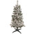4.5' Pre-Lit Flocked Pine Medium Artificial Christmas Tree - Clear Lights - IMAGE 1