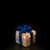 Lighted Gift Boxes Outdoor Christmas Decorations - 10" - Silver and Blue - Set of 3