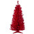 4' Pre-Lit Slim Red Artificial Christmas Tree - Clear Lights - IMAGE 2