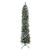 6' Pre-Lit Pencil Flocked Green Pine Artificial Christmas Tree - Clear Lights - IMAGE 1