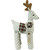 20" White and Brown Polka Dot Reindeer Christmas Tabletop Decor - IMAGE 2