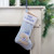 Baby's 1st Christmas Embroidered Teddy Bear Stocking - 19" - Blue and White - IMAGE 1