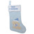 Baby's 1st Christmas Embroidered Teddy Bear Stocking - 19" - Blue and White - IMAGE 2