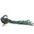 14.5" Regal Peacock Blue and Green Bird with Closed Tail Feathers Christmas Decoration - IMAGE 1
