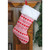 19" Red and White Hearts With Snowflakes Knit Christmas Stocking Faux Fur Cuff - IMAGE 4