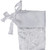 19” White and Silver Filigree Christmas Stocking with Bows - IMAGE 3
