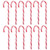 Peppermint Candy Cane Christmas Ornaments - 7" - Red and White - 12 ct - IMAGE 1