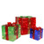 Set of 3 Lighted Red, Green and Blue Gift Box Christmas Outdoor Decorations 10" - IMAGE 1