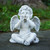 6.5" Gray Sitting Decorative Cherub Angel Outdoor Garden Statue - IMAGE 2