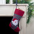 19" Gray and Red Embroidered Santa Claus Christmas Stocking - IMAGE 2