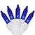 Mini Incandescent Christmas Lights - Blue - 7' White Wire - 35ct - IMAGE 1