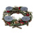 12" Pine Cones, Berries with Stars Christmas Votive Candle Holder - IMAGE 2