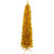 Pre-Lit Pencil Tinsel Artificial Christmas Tree - 6' - Gold - Clear Lights - Red Wire - IMAGE 2