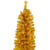 Pre-Lit Pencil Tinsel Artificial Christmas Tree - 6' - Gold - Clear Lights - Red Wire - IMAGE 4