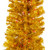 Pre-Lit Pencil Tinsel Artificial Christmas Tree - 6' - Gold - Clear Lights - Red Wire