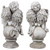 14.75" Set of 2 Cherub Angels with Instruments Outdoor Garden Statues
