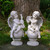 14.75" Set of 2 Cherub Angels with Instruments Outdoor Garden Statues - IMAGE 1