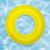 Inflatable Neon Yellow Swimming Pool Inner Tube Float, 35-Inch - IMAGE 4