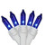 Mini Incandescent Christmas Lights - Blue - 20.25' White Wire - 100ct - IMAGE 1