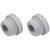Set of 2 White Swimming Pool Ladder Inside Bumper Plug Fittings for Handrails 2.25" - IMAGE 3