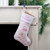 Baby's 1st Christmas Embroidered Teddy Bear Stocking - 19" - Pink and White - IMAGE 1