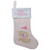 Baby's 1st Christmas Embroidered Teddy Bear Stocking - 19" - Pink and White - IMAGE 2
