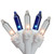 Mini Icicle Incandescent Christmas Lights - Blue and Clear - 8.75' White Wire - 150ct - IMAGE 1
