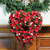 Red Wooden Rose and Botanicals Valentine's Day Heart Wreath, 13.75-Inch, Unlit - IMAGE 2