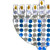 24" Blue and Cool White LED Lighted Menorah Hanukkah - IMAGE 3