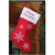 16" Red and White Merry Christmas Snowflake Embroidered Christmas Stocking - IMAGE 4