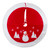 36" Red and White Winter Snowman Embroidered Christmas Tree Skirt - IMAGE 2