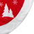 36" Red and White Winter Snowman Embroidered Christmas Tree Skirt - IMAGE 3