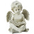 6.5" Gray Decorative Sitting Cherub Angel Outdoor Garden Statue - IMAGE 1